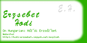 erzsebet hodi business card